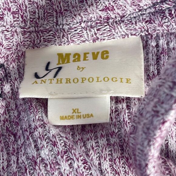 Anthropologie Maeve Purple Heather Racerback Knit Tank Top Sz XL - Picture 5 of 10